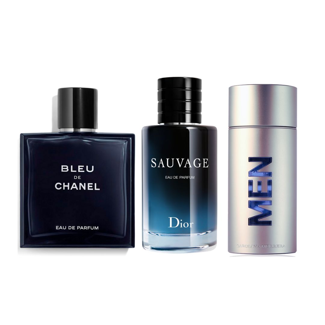 KIT 3 PERFUMES BLEU+SAUVAGE+212 MEN