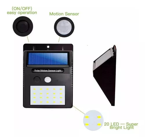 Luz Con 20 Leds + Sensor Movimiento